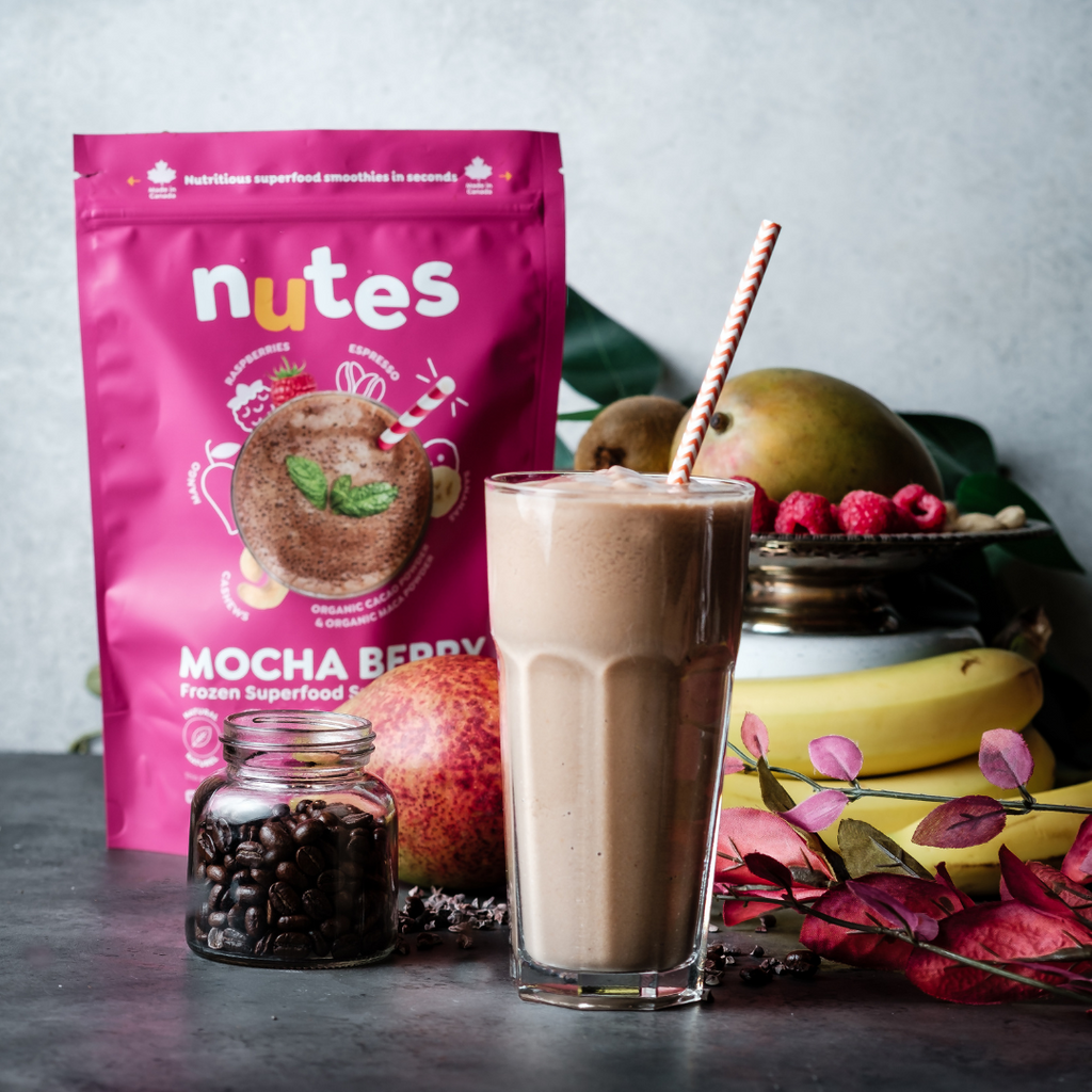 A Healthier Way To Start the Day with Mocha Berry Smoothies